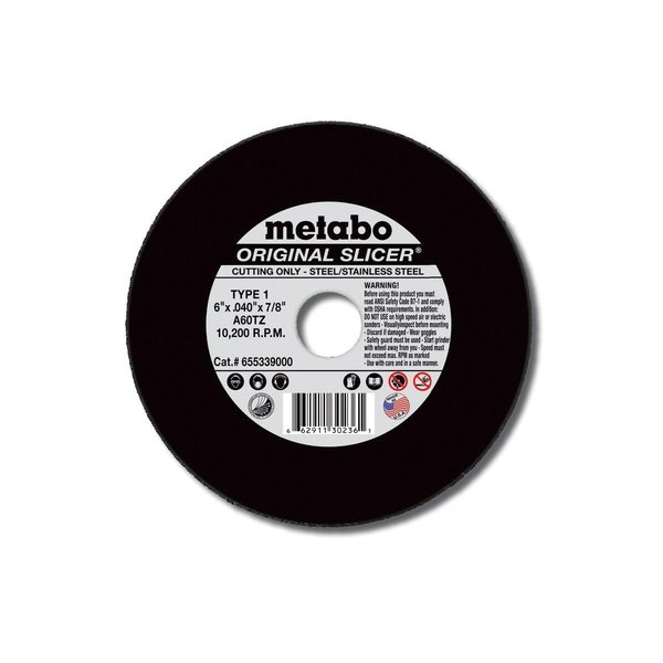 Metabo Cutting Wheel 5" x .045" x 7/8" - A60TZ Original Slicer 655353000